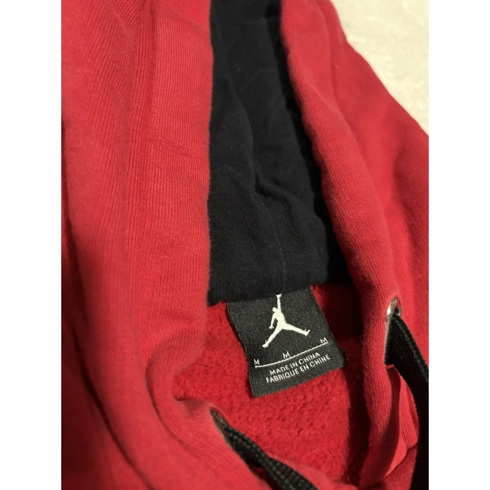 Nike Jordan Men's Red Pullover‎ Hoodie Sweater Size Medium Jumpman Logo
